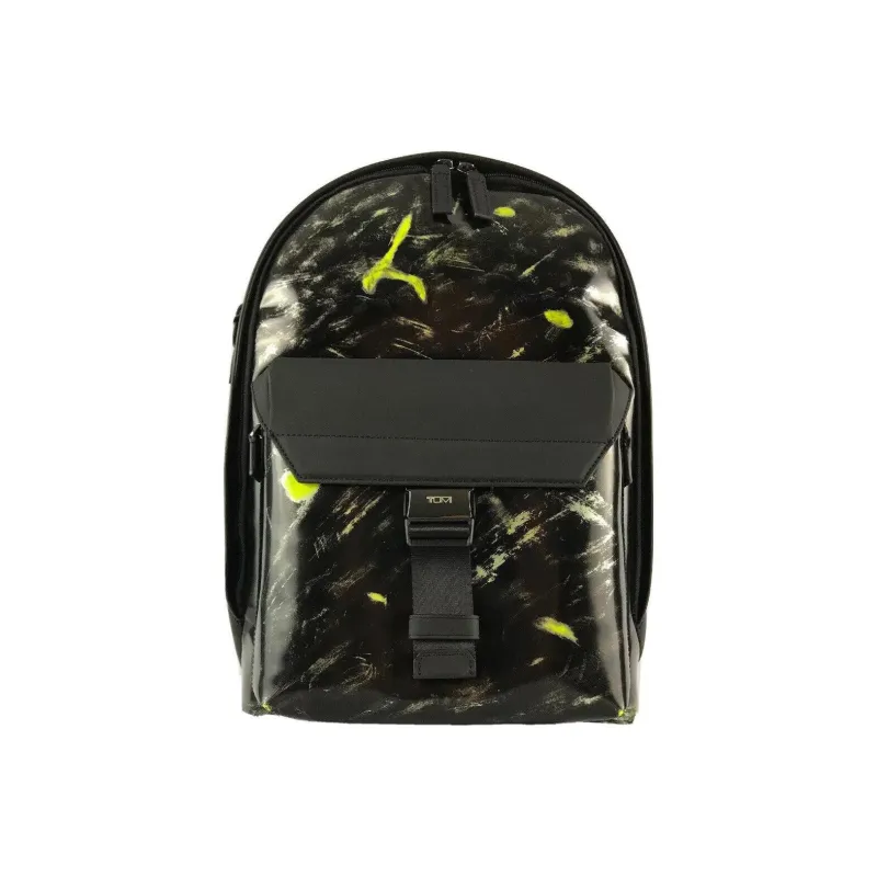 TUMI Leather Backpack Unisex Mandarin Orange Brush Color-5