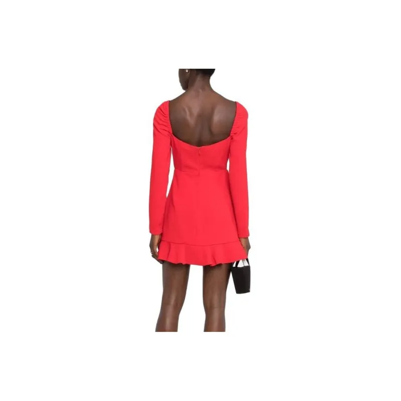 Self-portrait Long-Sleeved Dresses Women's Red-2
