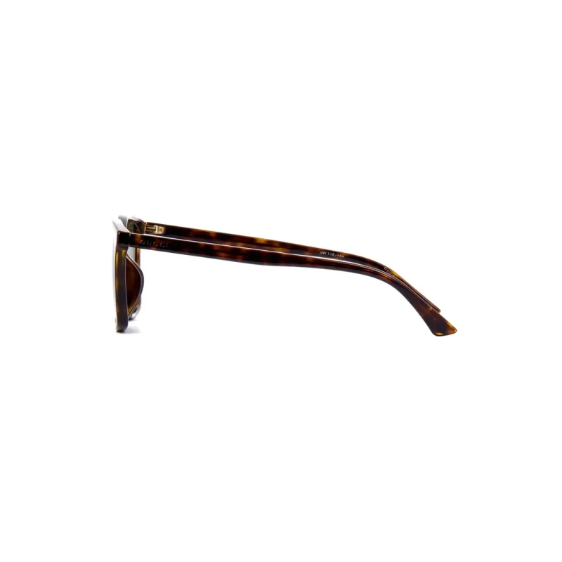 GUCCI Plate Frame Irregular Shape Sunglasses Men's Brown-2
