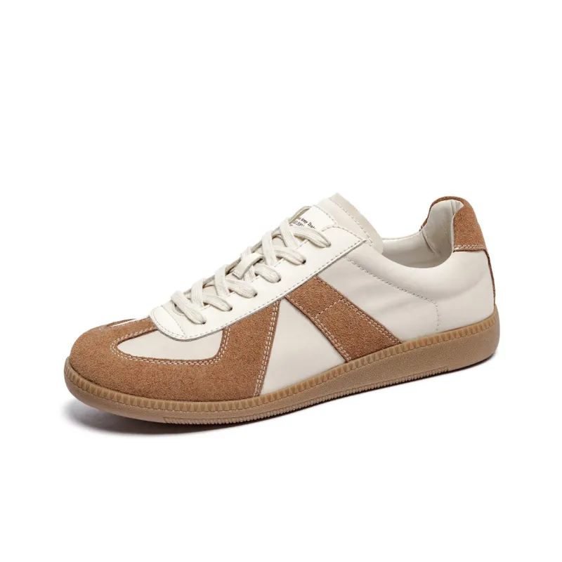 MADEN Low Top Casual Shoes Men's White Brown-1