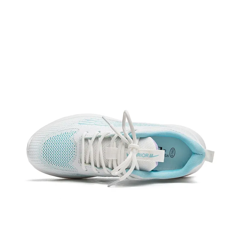 Warrior Running Wear resistant And Lightweight Low Top Casual Shoes Women's White Light Blue-2