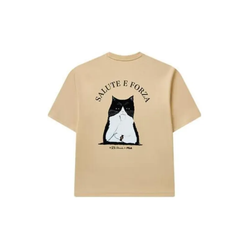 FILA X Pepe Shimada T Shirts Unisex Hazelnut Mushroom-1