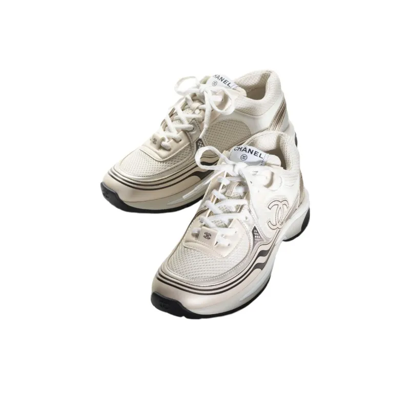 CHANEL Women's Sneaker 'Ivory Silver' Women's-2