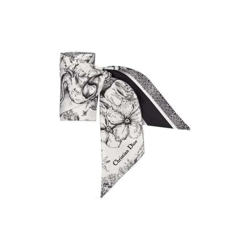 DIOR Silk Scarves Women's Gray-1