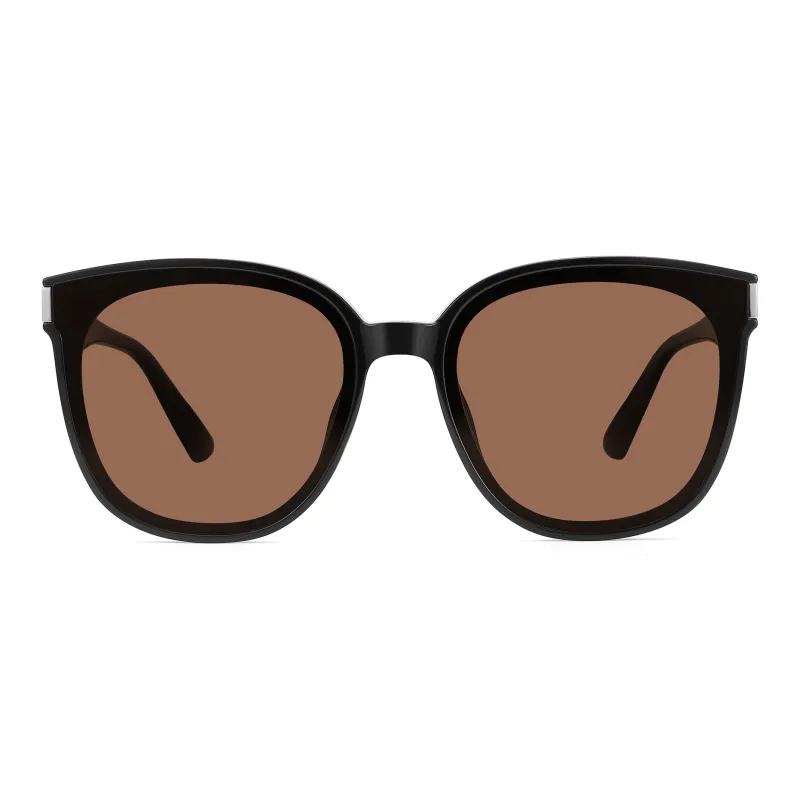 PULAIS TR/Memory Plastic Round Sunglasses Unisex-1