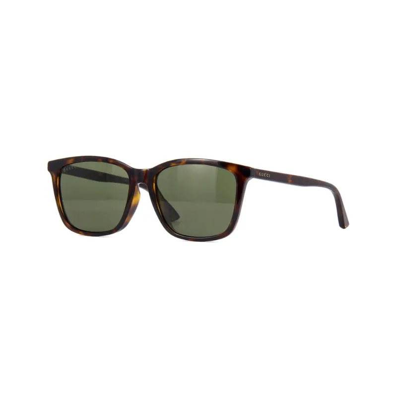 GUCCI Plate Frame Irregular Shape Sunglasses Men's Brown-0