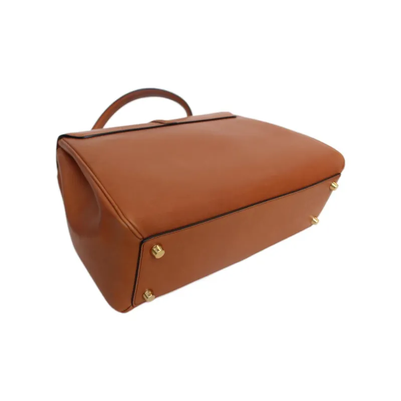 CELINE 16 Cow Leather Handbag, Crossbody Bag, Shoulder Bag Medium Size Women's Tawny-3