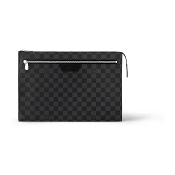 LOUIS VUITTON Graphite Canvas Clutch Regular Men's Black