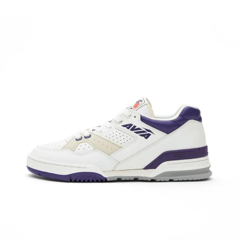 AVIA 855 Series Low Top Vintage Basketball Shoes Men's White Purple-0
