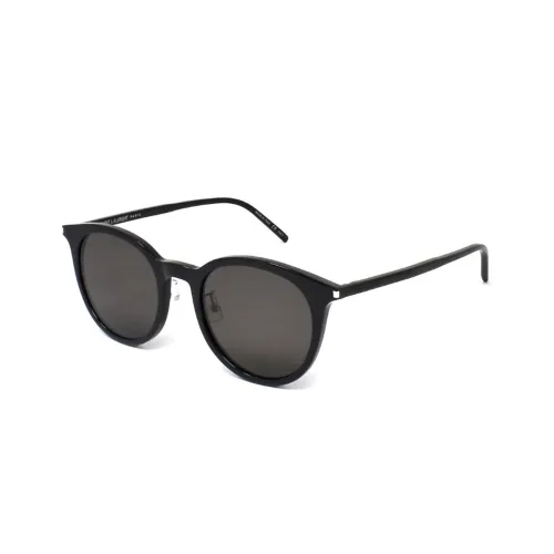 SAINT LAURENT Injection Molded Irregular Shape Sunglasses Unisex Black
