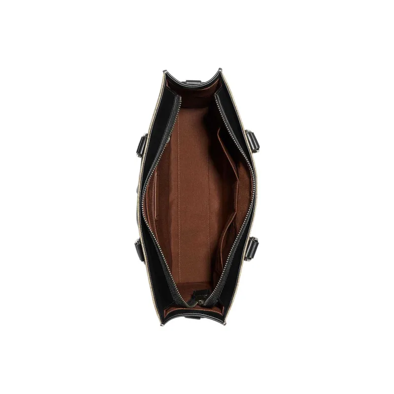COACH Graham Canvas With Leather Tote Bag Shopping Bag Shoulder Bag Crossbody Bag Handbag Women's Brown-2