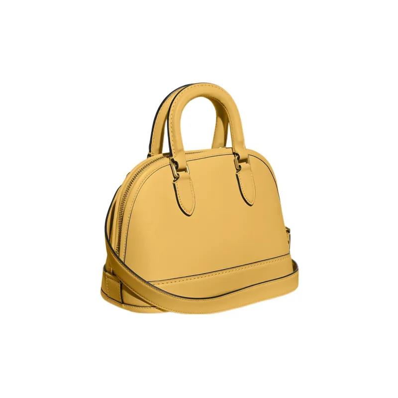 COACH Revel Cow Leather Shoulder Bag, Crossbody Bag, Handbag Medium Size Women's Yellow-1