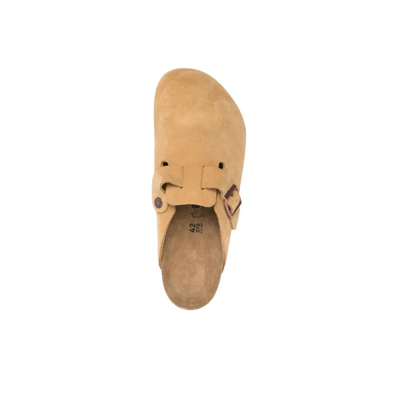 Birkenstock Boston Suede Leather 'Latte Cream'-4