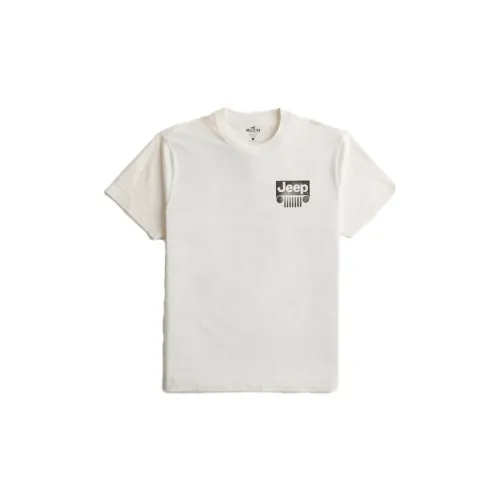 Hollister T-Shirts Unisex Off White - Jeep