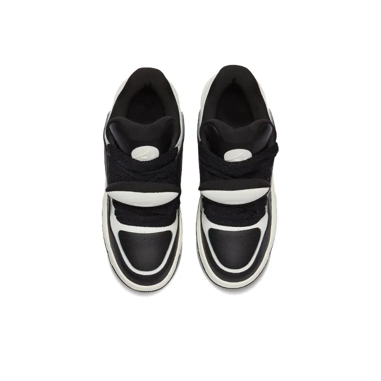 A1 Double Tongue Puffy Shoes Height Increasing Wear-Resistant Skateboard Shoes Unisex-9