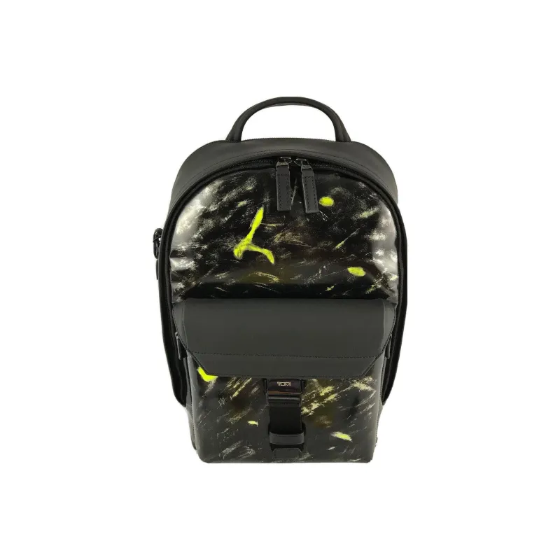TUMI Leather Backpack Unisex Mandarin Orange Brush Color-1