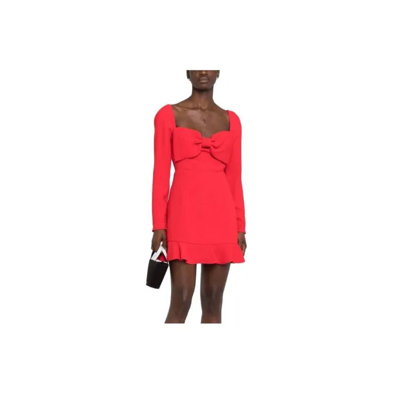 Self-portrait Long-Sleeved Dresses Women's Red-1