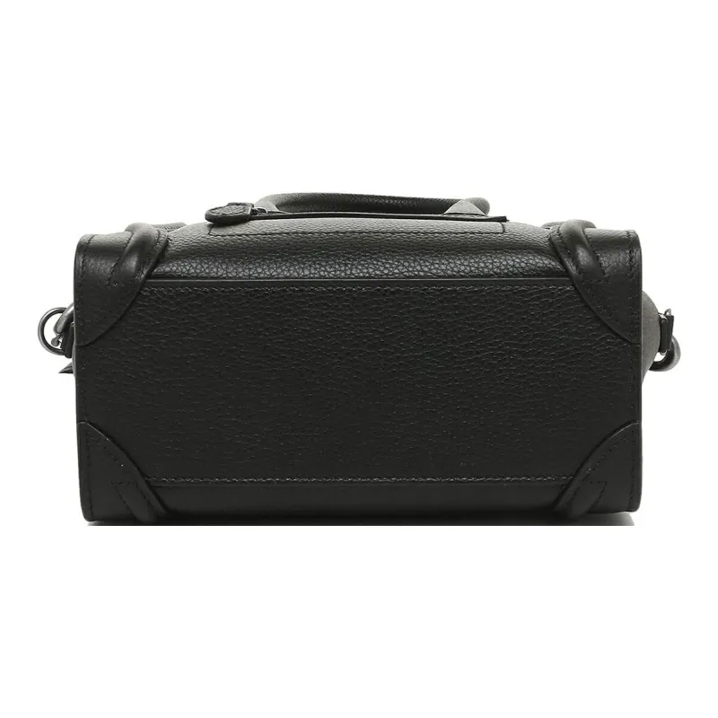 CELINE Luggage Calfskin Smiley Face Bag, Handbag, Shoulder Bag Women's Black-3