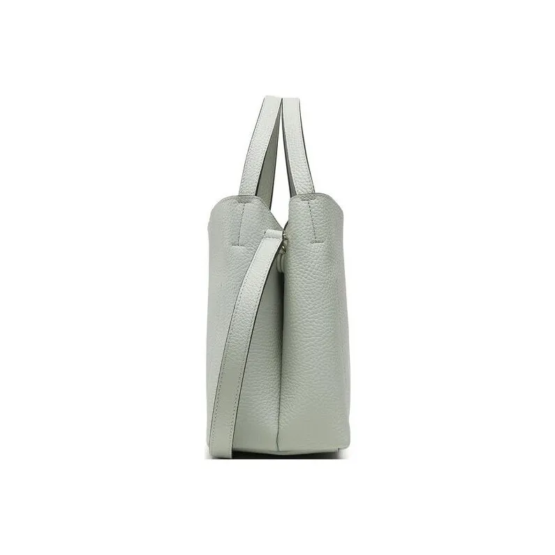 Furla Primula Textured Calfskin Bucket Bags Shoulder Bag Crossbody Bag Handbag Small Size Women's Green-2