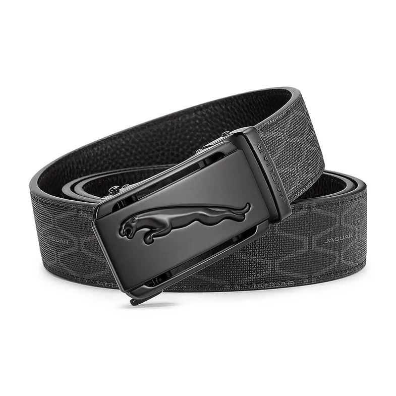 JAGUAR Cow Leather Leather Belts Men's Width: 3.5cm-0