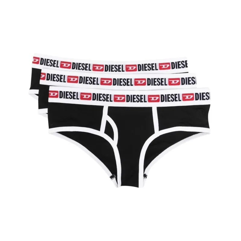 DIESEL Logo Waistband Three Pack Briefs-0