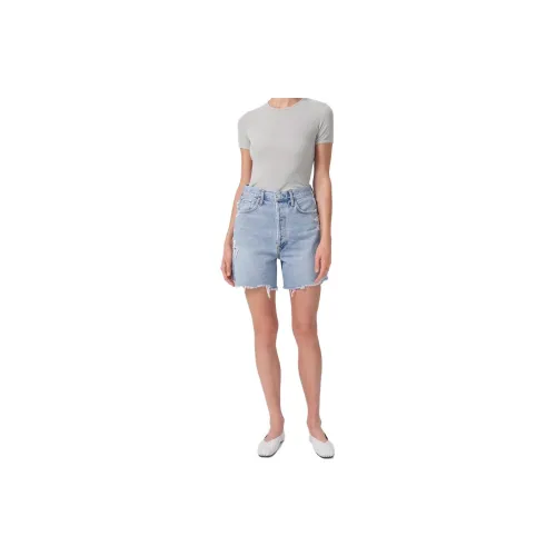 AGOLDE Denim Shorts Women's Light Blue