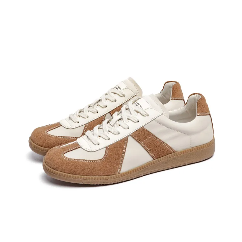 MADEN Low Top Casual Shoes Men's White Brown-2