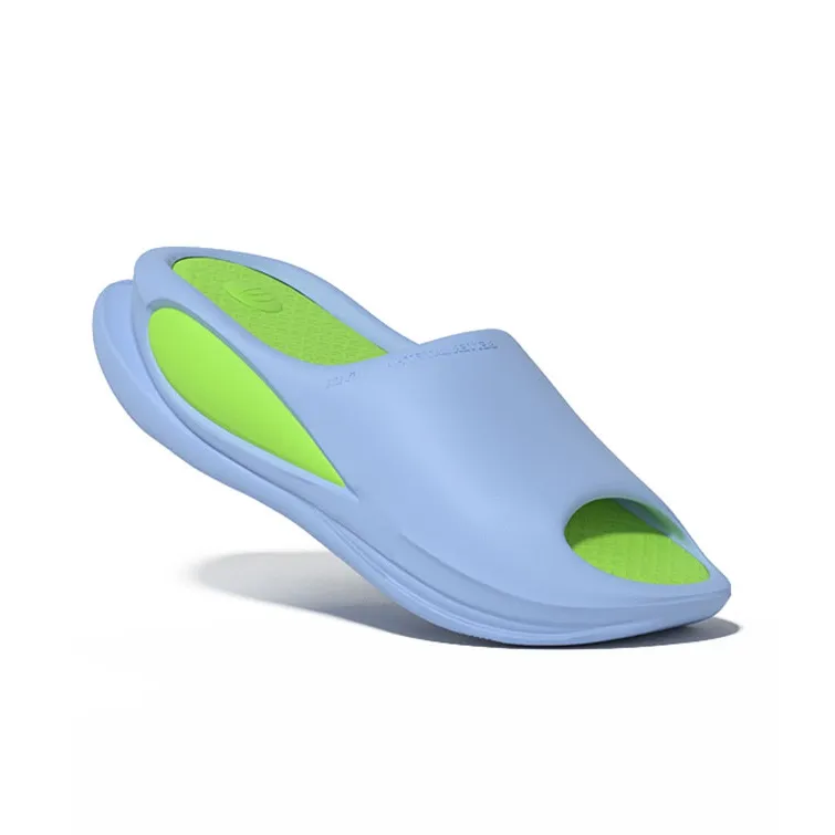 CHIKOKU Slide Slippers Unisex Black Upper Purple Sole/White Outer Black Base/Green Base With Blue Pattern/Pink Base With Purple Pattern/Titanium Black-9