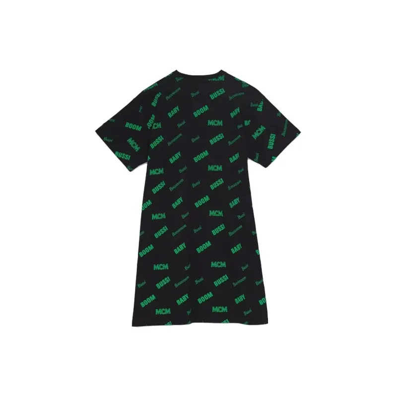 MCM Short Sleeved Dress Women's Black-1