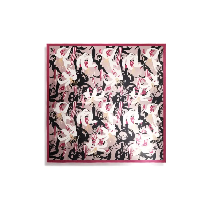 CHANEL Silk Scarves Women's Purple-1