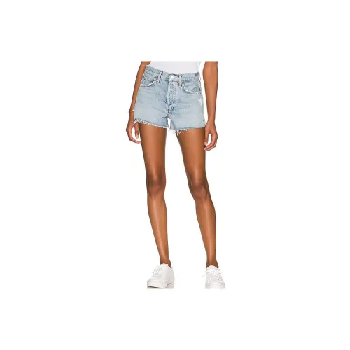 AGOLDE Denim Shorts Women's Light Blue