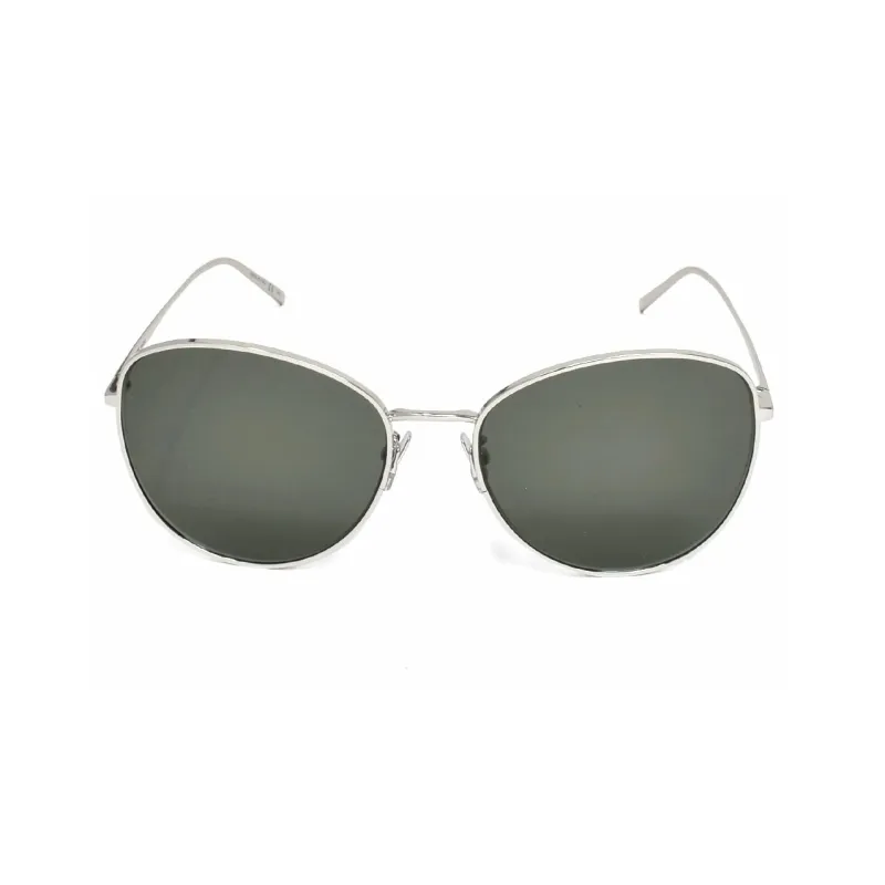 SAINT LAURENT Alloy Butterfly Sunglasses Women's Silver-1