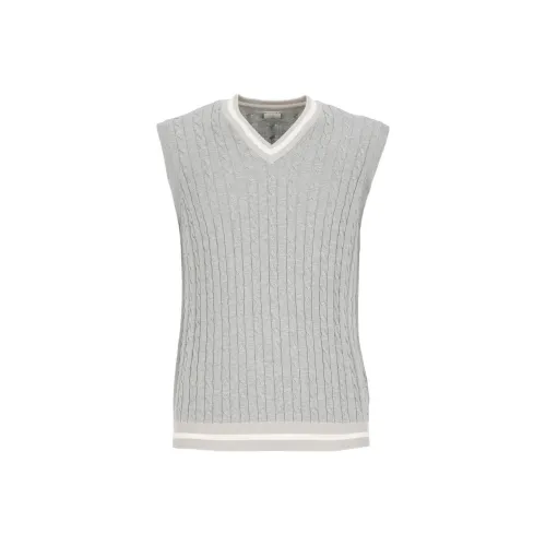 Eleventy Vests Men Gray