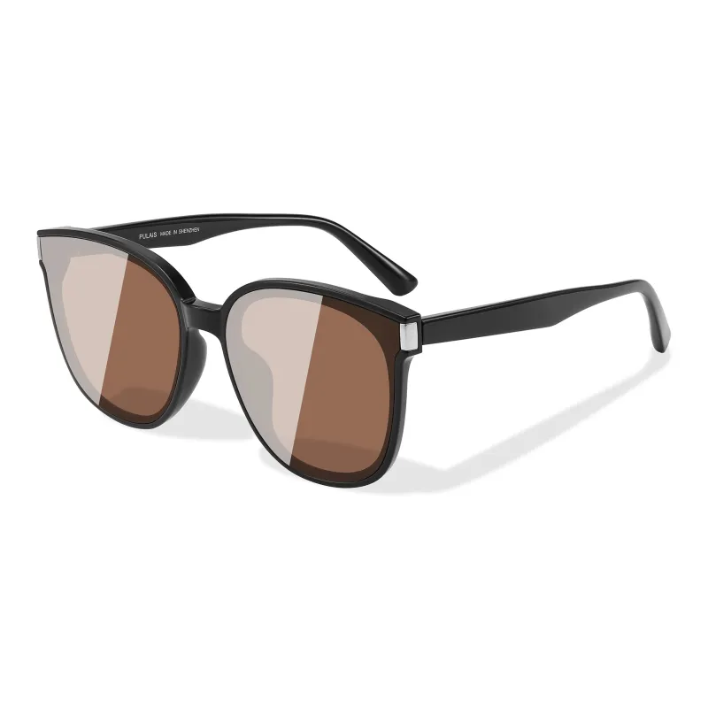 PULAIS TR/Memory Plastic Round Sunglasses Unisex-0