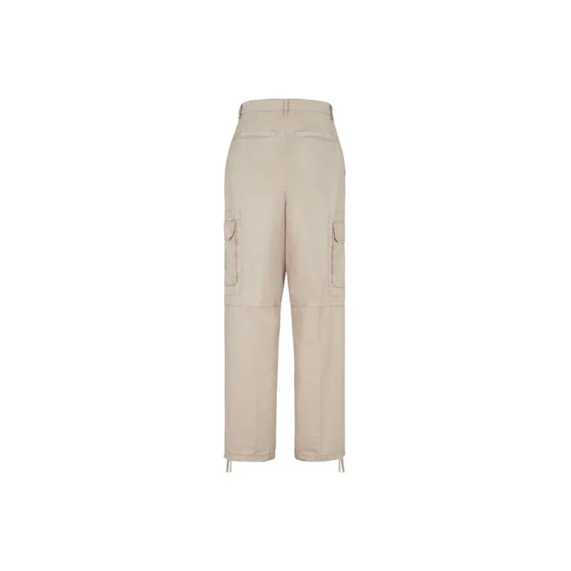 FENDI Logo patch Wide leg Trousers-1