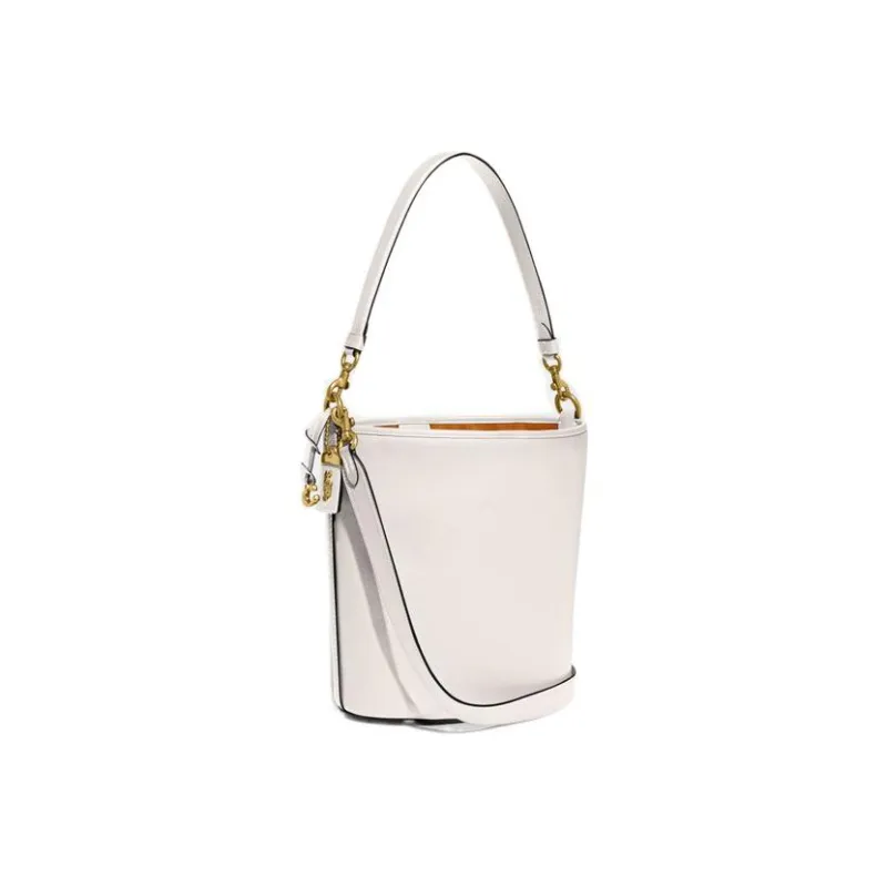 COACH Dakotah Leather Bucket Bags Shoulder Bag Crossbody Bag Large Size Women's Chalk White-2