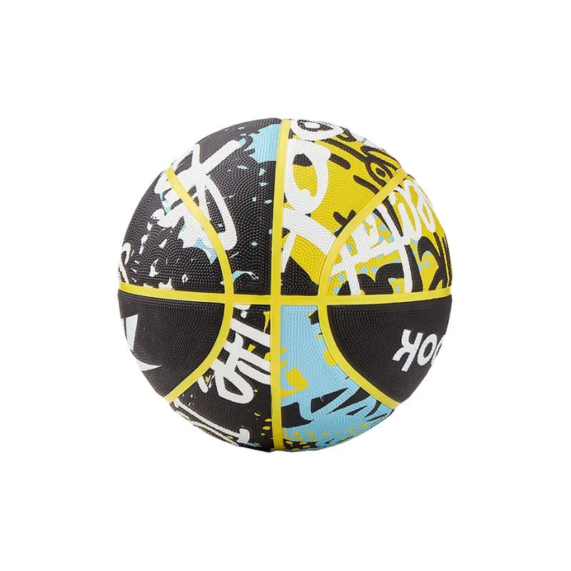 Reebok Rubber Basketball Black Yellow Size 7 Training Unisex-3
