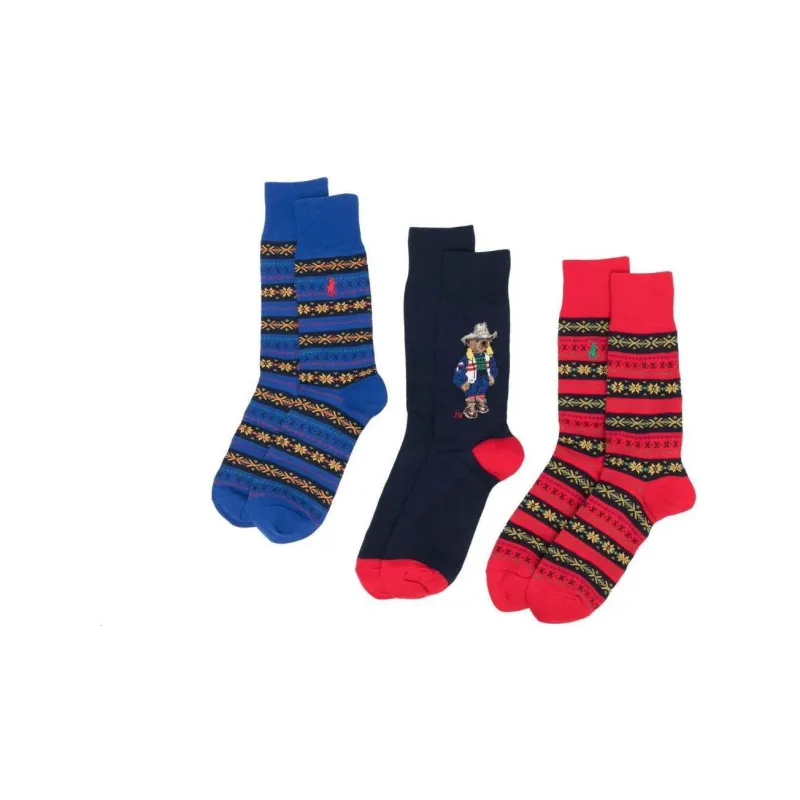 Polo Ralph Lauren SS23 Knee High Socks Men's 3 Pack-0