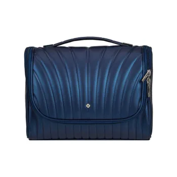SAMSONITE C-LITE Polyurethane Dome Bag Handbag Travel Toiletry Bag Small Size Unisex Midnight Blue