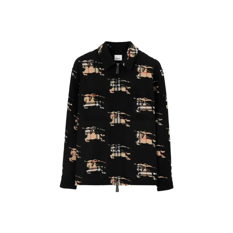 Burberry Check EKD Wool Blend Overshirt-6