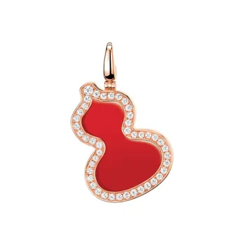 Qeelin Wulu 18K Rose Gold, Diamond, Agate Charms / Pendants Women's Red