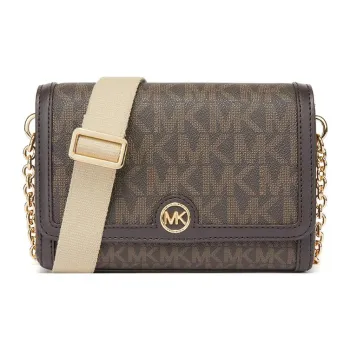 MICHAEL KORS Polyester With Polyurethane With Canvas Crossbody Handbag Shoulder Bag Women's Brown