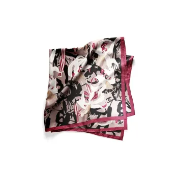 CHANEL Silk Scarves Women's Purple