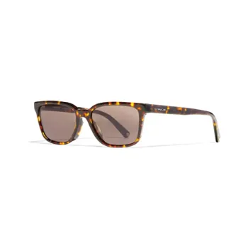 COACH Plate Frame Irregular Shape Sunglasses Men's Brown