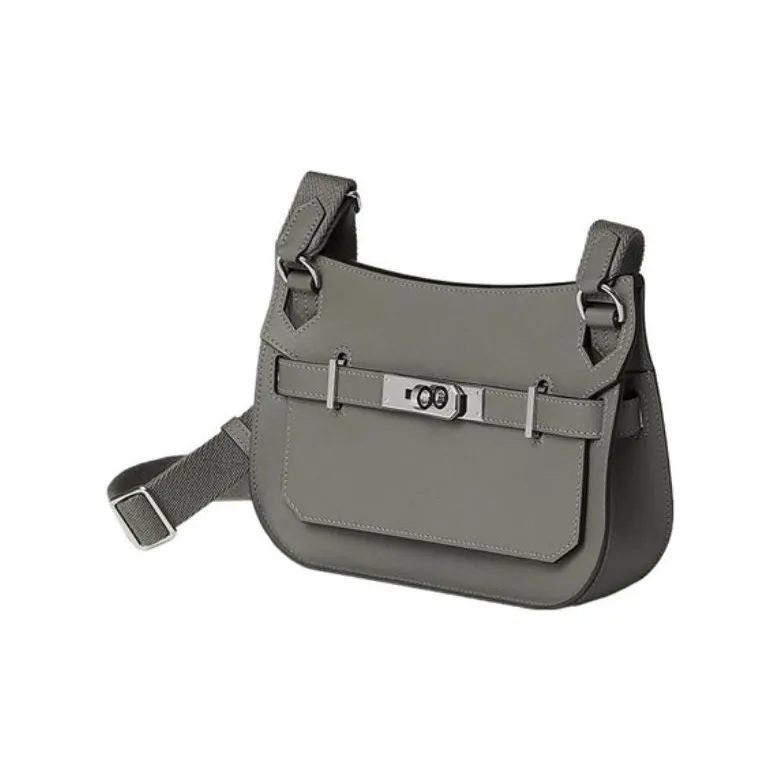 HERMES Jypsiere Swift Calfskin Shoulder Bag Crossbody Bag Mini Women's Cumulonimbus Gray-2