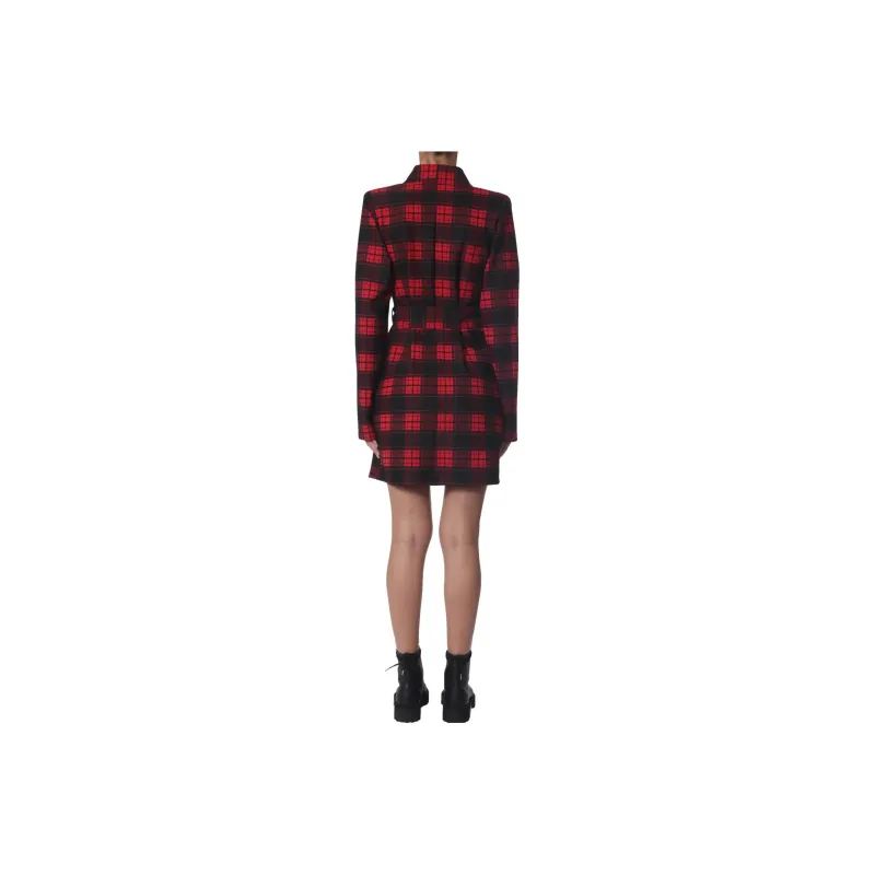 Unravel Project Check Pattern Belted Dress-1