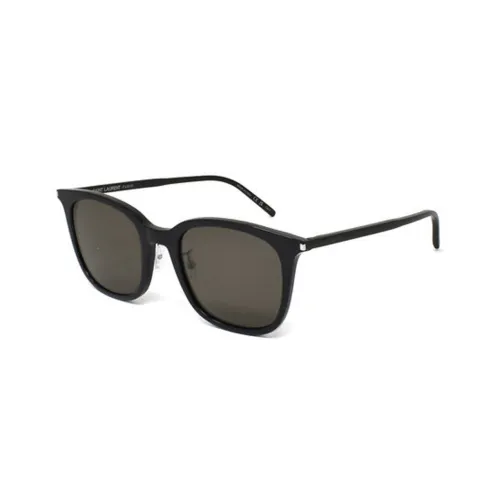 SAINT LAURENT Injection Molded Irregular Shape Sunglasses Men's Black