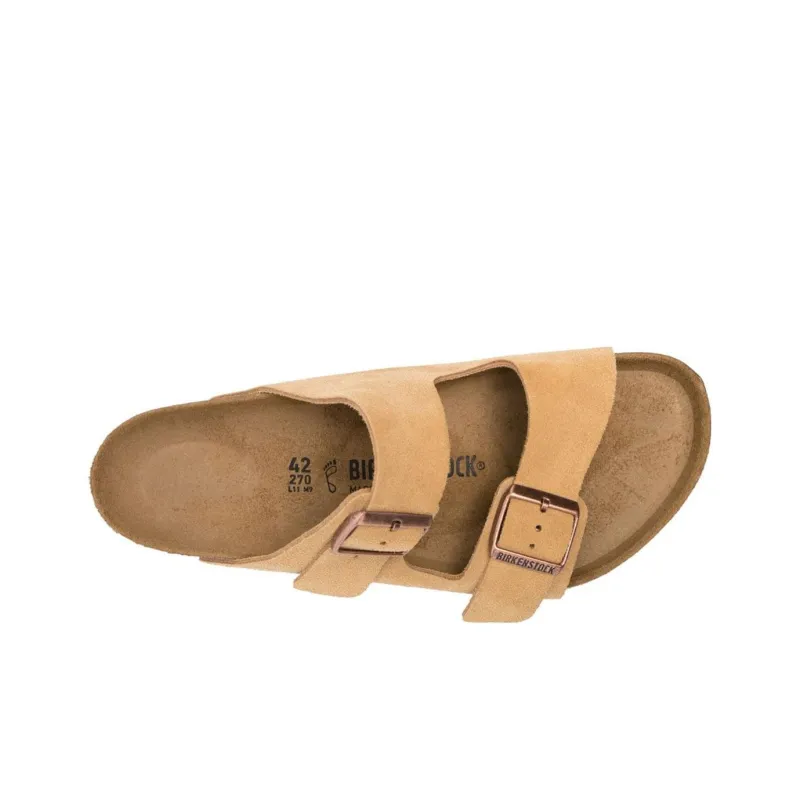 Birkenstock Arizona 'Suede Leather Latte Cream'-2