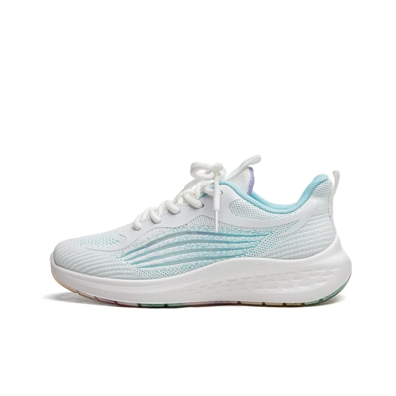 Warrior Running Wear resistant And Lightweight Low Top Casual Shoes Women's White Light Blue-0