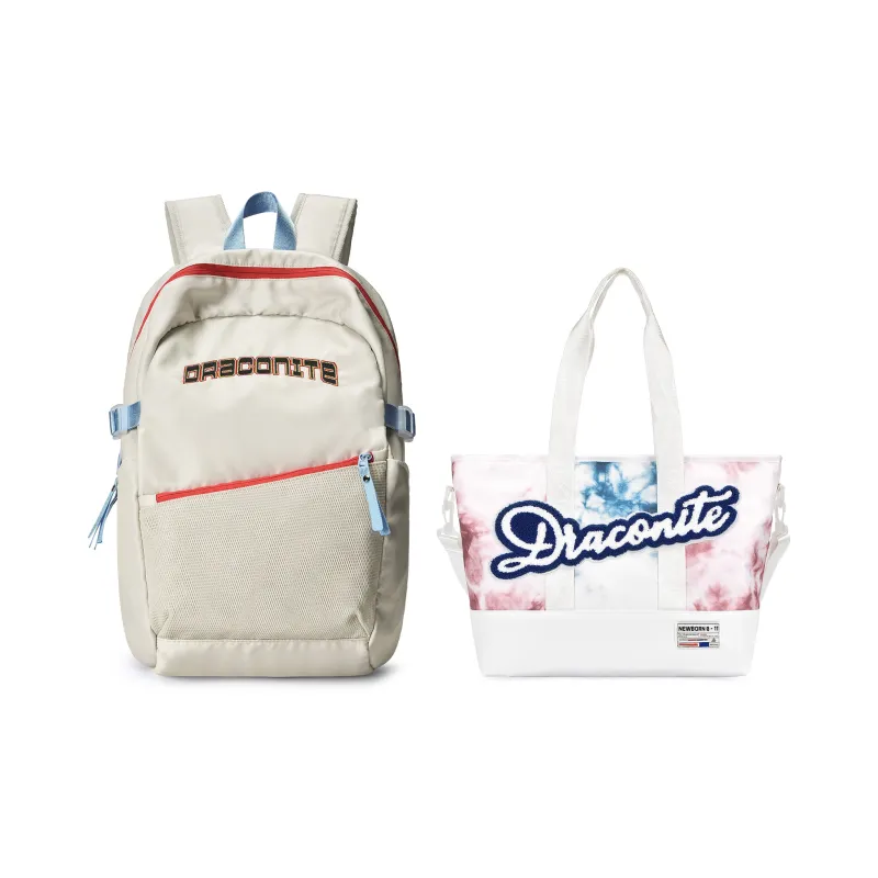 DRACONITE Polyester Student Backpack Regular Unisex Ecru-19